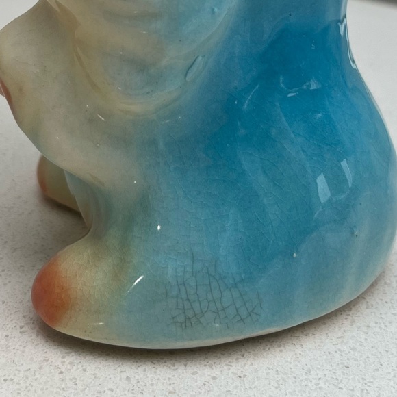 Vintage Persian Cat Kitten Planter MCM 1950s Mid-Century Modern Blue Bud Vase - Picture 10 of 16